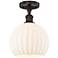 Edison 10" Wide Oil Rubbed Bronze Semi-Flush Mount w/ White Venetian S