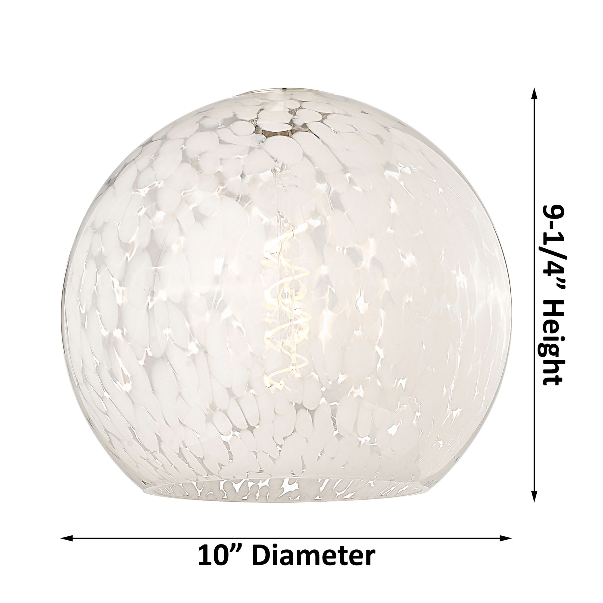 Image 4 Edison 10" Wide Polished Chrome Semi-Flush Mount With White Mouchette  more views