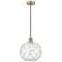 Edison 10"W Antique Brass Corded Pendant w/ Clear Glass White Rope Sha