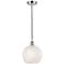Edison 10"W Polished Chrome Corded Mini Pendant w/ White Mouchette Sha