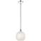 Edison 10"W Polished Chrome Stemmed Mini Pendant w/ White Mouchette Sh
