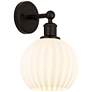 Edison 12.25" High Oil Rubbed Bronze Sconce With White Venetian Shade