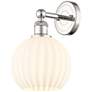 1_Edison 12.25" High Polished Nickel Sconce With White Venetian Shade