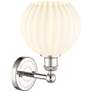 2_Edison 12.25" High Polished Nickel Sconce With White Venetian Shade more views