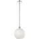 Edison 12" Wide Polished Chrome Stem Hung Pendant w/ White Mouchette S