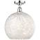 Edison 13.75"W Polished Chrome Semi-Flush Mount w/ White Mouchette Sha