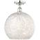 Edison 13.75"W Polished Nickel Semi-Flush Mount w/ White Mouchette Sha