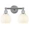 Edison 15" Wide 2 Light Polished Chrome Bath Light w/ White Venetian S