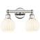 Edison 15" Wide 2 Light Polished Nickel Bath Light w/ White Venetian S