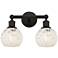 Edison 15"W 2 Light Oil Rubbed Bronze Bath Light w/ White Mouchette Sh