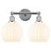 Edison 17" Wide 2 Light Polished Chrome Bath Light w/ White Venetian S