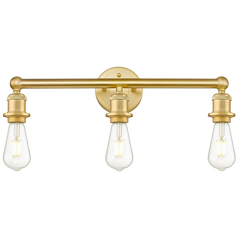Image 1 Edison 18" Wide 3 Light Satin Gold Bath Vanity Light