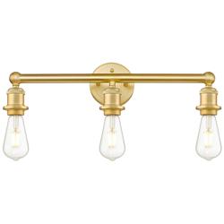 Edison 18&quot; Wide 3 Light Satin Gold Bath Vanity Light