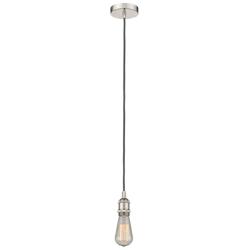 Edison 2" Wide Polished Nickel Corded Mini Pendant