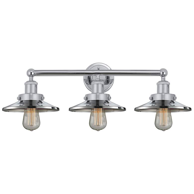 Image 1 Edison 26" Wide Polished Chrome 3-Light Vanity Bath Light