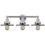 1_Edison 26" Wide Polished Chrome 3-Light Vanity Bath Light