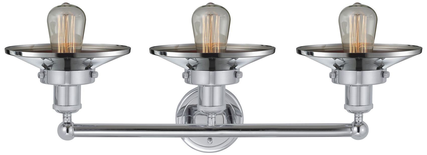 Image 2 Edison 26" Wide Polished Chrome 3-Light Vanity Bath Light more views