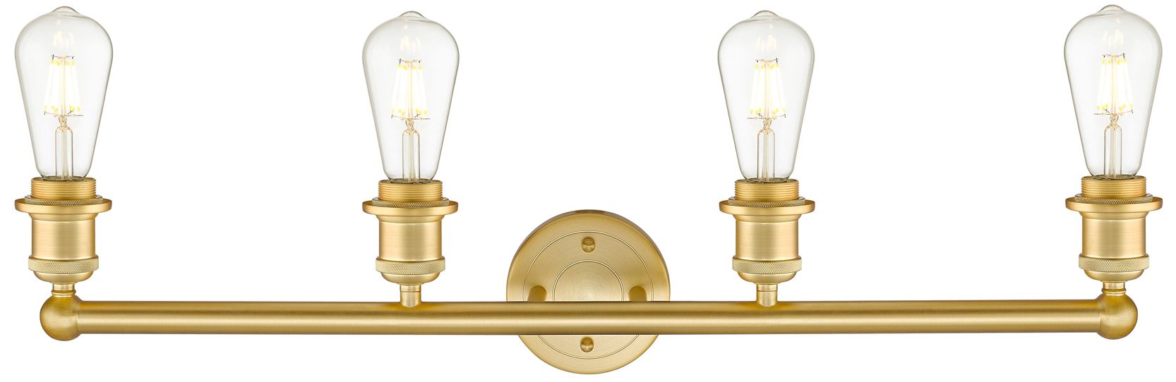 Thumbnail2 of Edison 27" Wide 4 Light Satin Gold Bath Vanity Light more views