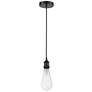 Edison 3.75" Wide Matte Black Corded LED Mini Pendant