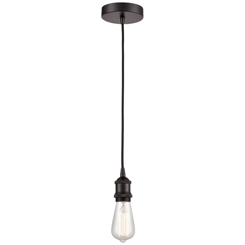 Image 1 Edison 3 inch Oil Rubbed Bronze Cord Hung Mini Pendant