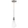 Edison 6.25" Wide Brushed Satin Nickel Corded LED Mini Pendant
