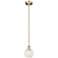 Edison 6" Wide Antique Brass Stemmed Mini Pendant w/ White Mouchette S