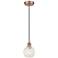 Edison 6" Wide Antique Copper Corded Mini Pendant w/ White Mouchette S