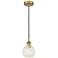 Edison 6" Wide Brushed Brass Corded Mini Pendant w/ White Mouchette Sh