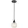 Edison 6"W Oil Rubbed Bronze Corded Mini Pendant w/ White Mouchette Sh