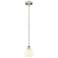 Edison 6"W Satin Nickel Stemmed Mini Pendant w/ White Venetian Shade