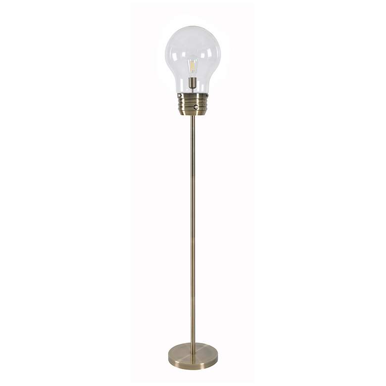 Image 2 Edison 71.5" High Antique Brass Floor Lamp more views