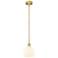 Edison 8" Wide Brushed Brass Stem Hung Mini Pendant w/ White Venetian
