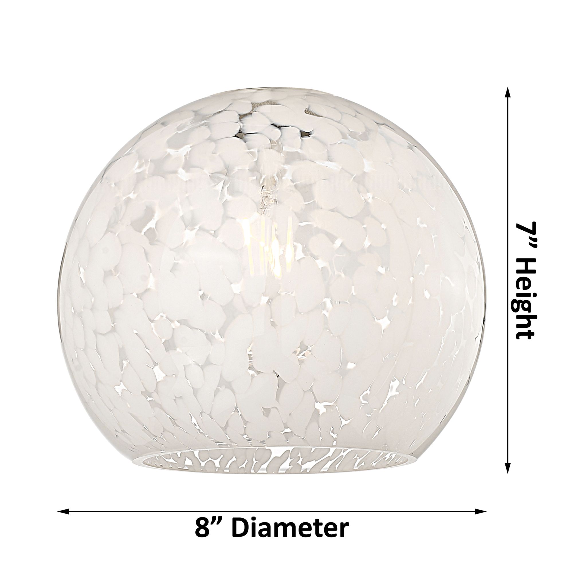 Image 4 Edison 8" Wide Oil Rubbed Bronze Semi-Flush Mount w/ White Mouchette S more views