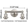 3_Edison Arietta 17"W 2 Light Brushed Brass Bath Light With Clear Shade more views