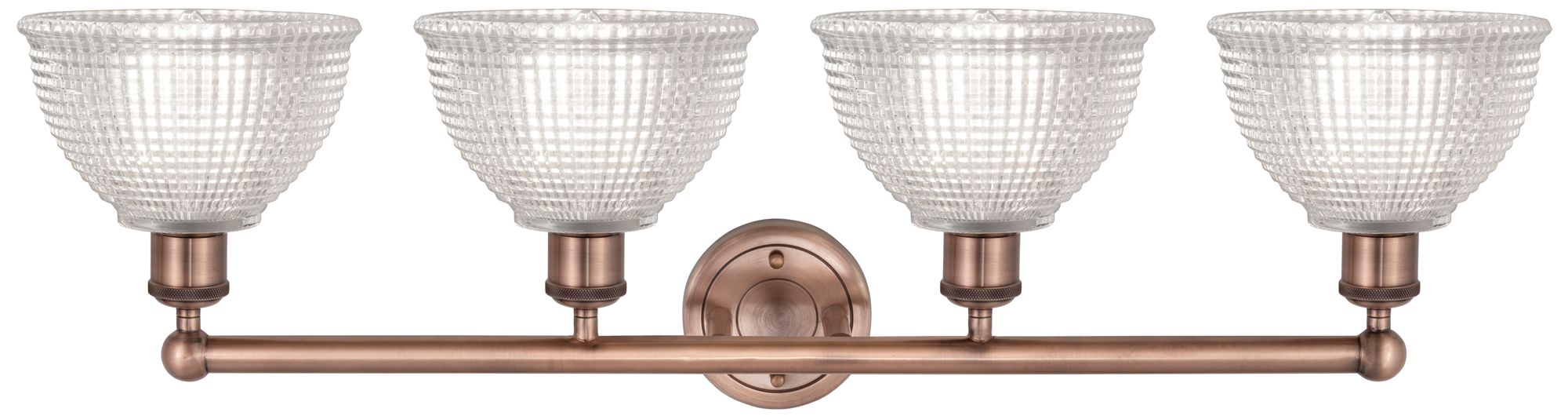 Image 2 Edison Arietta 35"W 4 Light Copper Vanity Light With Clear Shade more views