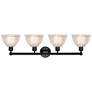 2_Edison Arietta 35"W 4 Light Matte Black Vanity Light With Clear Shade more views