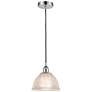 Edison Arietta 8" Polished Chrome Cord Hung Mini Pendant w/ Clear Shad