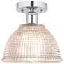 Edison Arietta 8" Polished Chrome Semi Flush Mount w/ Clear Shade