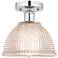 Edison Arietta 8" Polished Chrome Semi Flush Mount w/ Clear Shade