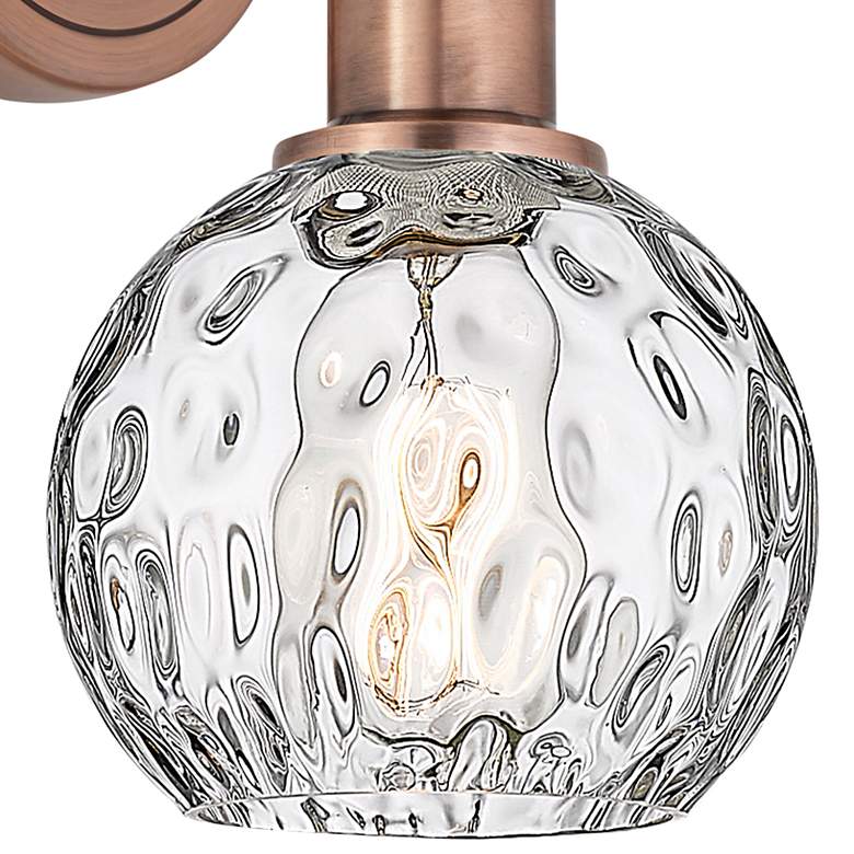 Image 2 Edison Athens 10.5"High Antique Copper Sconce With Clear Water Glass S more views