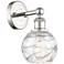 Edison Athens 10.5"High Polished Nickel Sconce With Clear Deco Swirl S