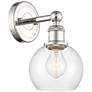Edison Athens 10.63"High Polished Nickel Sconce With Clear Shade