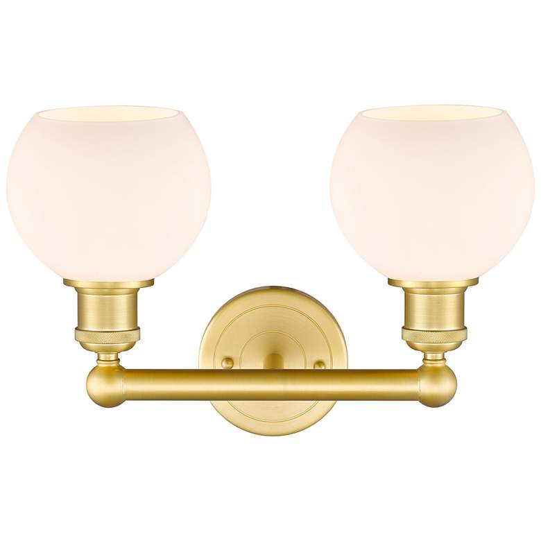 Image 3 Edison Athens 10 3/4" High Satin Gold 2-Light Wall Sconce more views