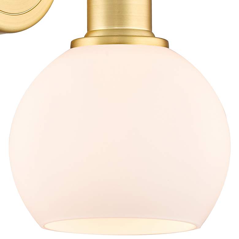 Image 2 Edison Athens 10 3/4" High Satin Gold Wall Sconce more views