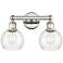 Edison Athens 10 3/4"H Polished Nickel 2-Light Wall Sconce