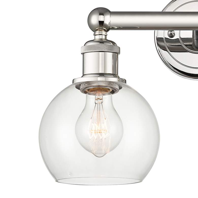 Image 2 Edison Athens 10 3/4"H Polished Nickel 2-Light Wall Sconce more views