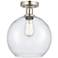 Edison Athens 10" Semi-Flush Mount - Brushed Satin Nickel - Seedy Sha