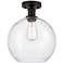 Edison Athens 10" Semi-Flush Mount - Oil Rubbed Bronze - Seedy Shade