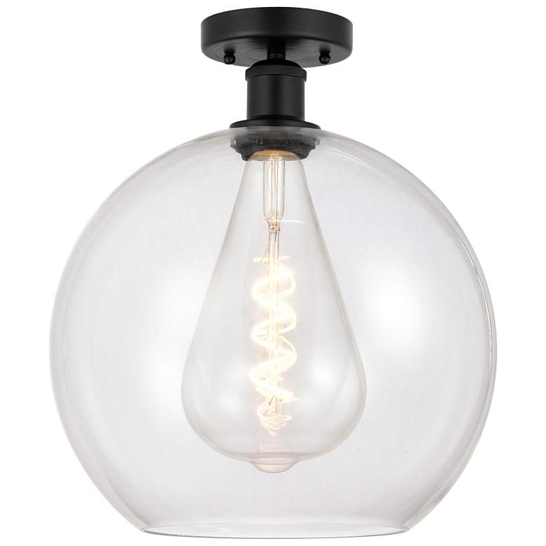 Image 1 Edison Athens 11 3/4" Wide Matte Black Ceiling Light