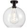 Edison Athens 12" Semi-Flush Mount - Oil Rubbed Bronze - Clear Shade